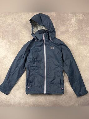 [251] Mountain Hardware Quasar Lite Navy Lilac Rain Jacket Womens L Size